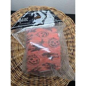 Vintage Halloween Crepe Streamer *30 FT  *Cat *Witch *Pumpkin